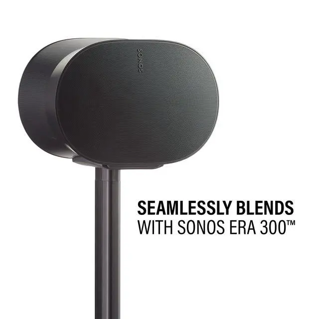 Alt view image 3 of 7 - Wireless Speaker Stands for Sonos ERA 300 (Black) - Pair, Perfect Stand Setup for Easy and Secure Mounting of New Sonos Era 300 Speakers - OSSE32-B2