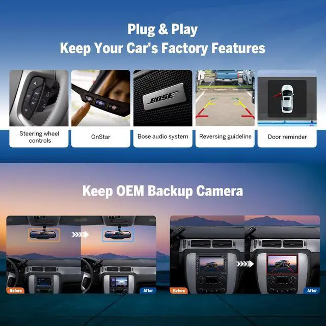 Alt view image 5 of 7 - GMX6S2 8" Car Stereo for Chevy/GMC/Buick 2007-2013 | Octa Core 6+64GB Car CarPlay Android Auto 5G LTE WiFi 6 DSP Opt & Coax Output, Bluetooth