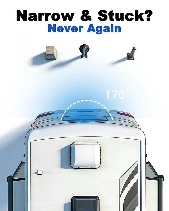 Alt view image 7 of 7 - HD 1080P Magnetic Wireless Backup Camera for RV - 1-Min Easy Install | Stays Secure on Bumpy Driving for RV Trailer - 7'' Monitor for Rear View & Parking While Travel