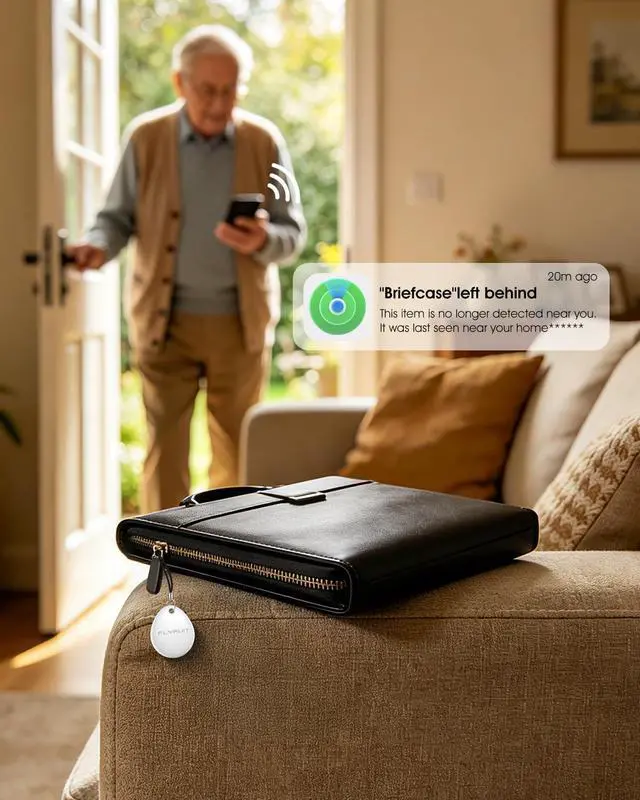 Alt view image 4 of 7 - Air Tracker Tags-4 Pack, iOS Only, Apple Find My Certified, Luggage Tracker | Smart Bluetooth Tracking, Key Finder Items Locator for iPhone, Travel Cruise Essentials, Wallet, Backpack, Car, Bike