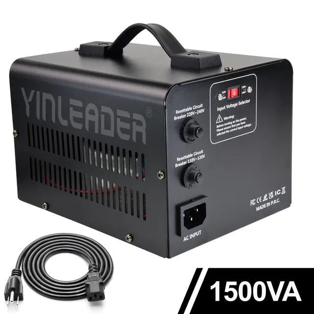 Alt view image 6 of 7 - 1500W 110V to 220V or 220V/230V/240V to 110V/120V Power Converter | Step Up/Down Voltage Transformer Converter for Use 220V Overseas Appliances,Circuit Breaker Protection