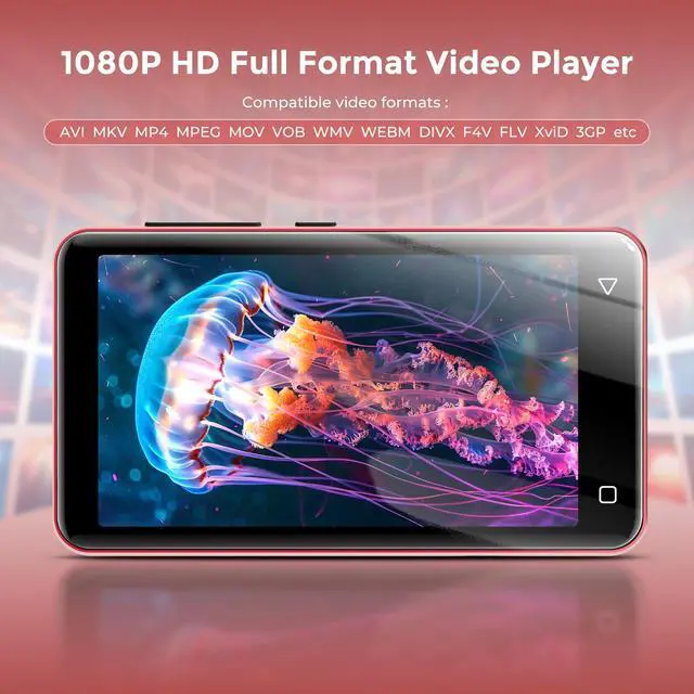 Alt view image 7 of 7 - 80GB MP3 Player with Bluetooth and WiFi, MP3 Player for Kids with Spotify, Spotify Kids, Pandora, Audible, 4.0" Touch Screen Music Player with Parental Controls, Up to 1TB Red
