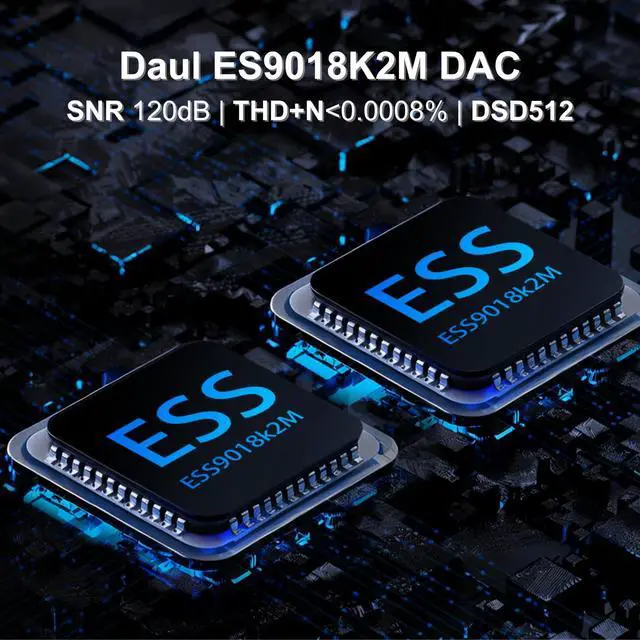 Alt view image 2 of 7 - F20 Pro Hi-Res Music Player, Dual ESS9018 DAC,DSD512, Spotify & Tidal Support, WiFi & Bluetooth LDAC, 4.4mm Balanced(500mW), Expandable 1TB, Touchscreen Portable MP3 DAP (Gray)