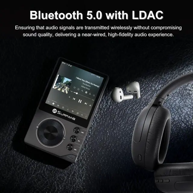 Alt view image 6 of 7 - F20 Pro Hi-Res Music Player, Dual ESS9018 DAC,DSD512, Spotify & Tidal Support, WiFi & Bluetooth LDAC, 4.4mm Balanced(500mW), Expandable 1TB, Touchscreen Portable MP3 DAP (Gray)