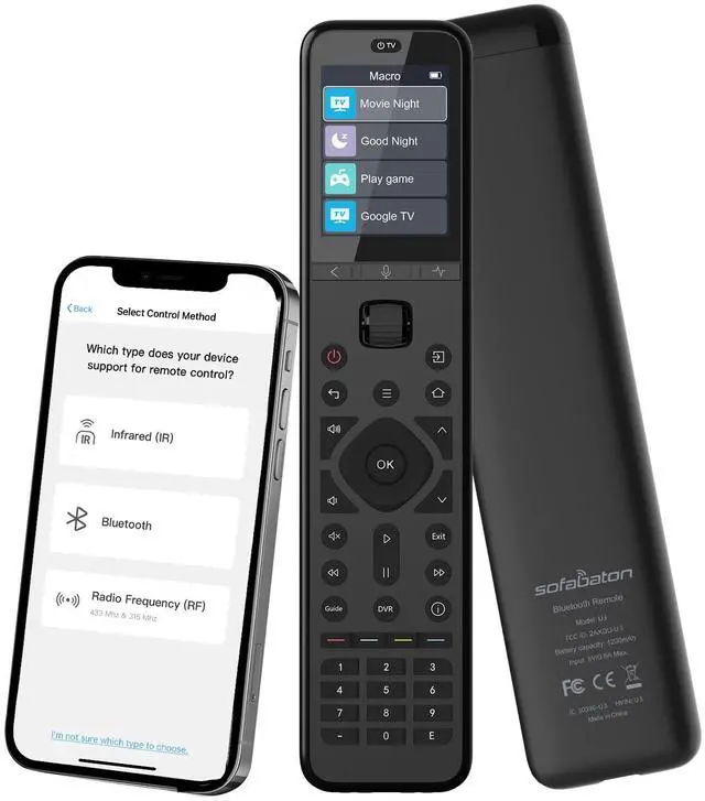 Main image of U3 Universal Remote Control with APP & Global Macro | All-in-One Smart Universal Remote for TV/Soundbar/DVD/Blu-ray and More, Active Multi-Link Bluetooth & Google Voice Control