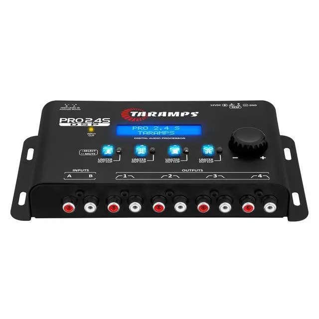 Alt view image 5 of 7 - Taramps PRO 2.4S Car Audio DSP Equalizer 4 Channel Digital Crossover | Automotive DSP with 15-band EQ, active crossover, delay alignment, RCA & High-Level inputs for precise sound tuning