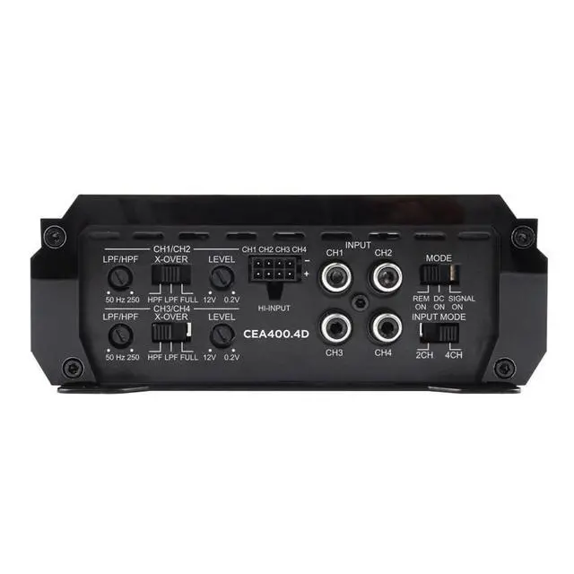 Alt view image 4 of 5 - CEA400.4D Cobalt Elite Compact Class D 4-Channel Amp, 400W RMS | Full-Range Amplifier, Variable High & Low Pass Filters, 2/4 Ohm Stable, MOSFET Power Supply