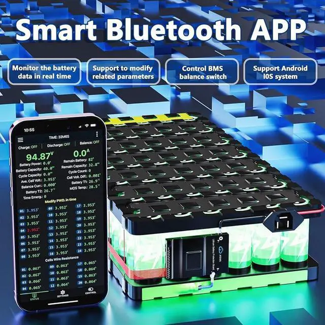 Alt view image 4 of 7 - JK-B2A20S20P-HC 8S-20S 200A BMS with 2A Active Balance, CAN & Heating | Real-time cell data, adjustable protection settings and fault visibility for mobile and stationary battery systems