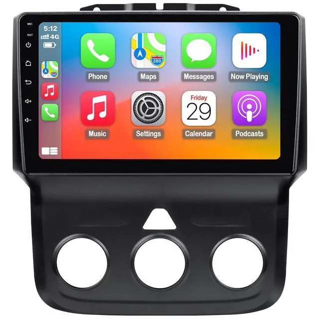Main image of Car Stereo for Dodge RAM 1500 2500 3500 2013-2018 Manual AC with CarPlay | 9'' Android 15 Touch Screen Radio Replacement,2G Ram 32G ROM