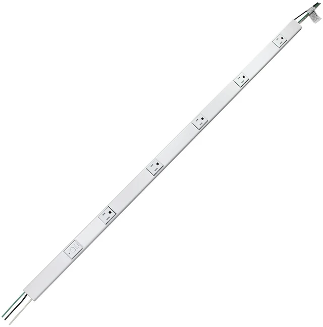 Main image of Legrand WH20GB306TRGFI6 Plugmold 2000 Series 3 Foot Hardwired Power Strip with 5 Tamper Resistant Outlets and GFCI Protection, White
