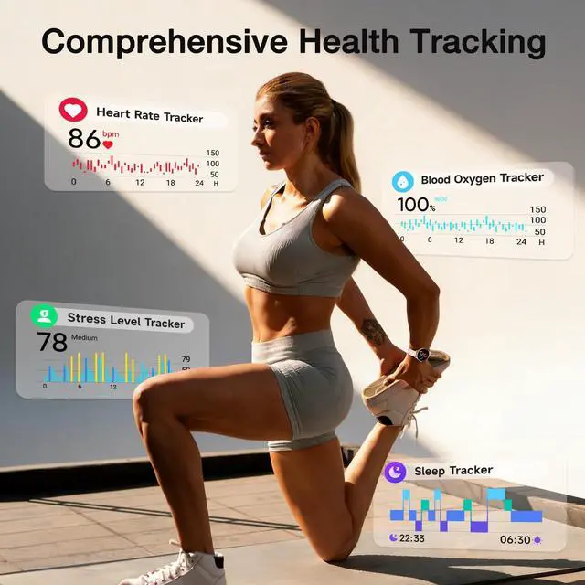 Alt view image 5 of 7 - Smart Watch for Women Android & iPhone (2 Bands Sakura Pink) | 1.57" HD Display, Bluetooth Call/Answer, IP68 Waterproof, Heart Rate/SpO2/Sleep Monitor, Built-In AI Voice, 105+ Sports Modes