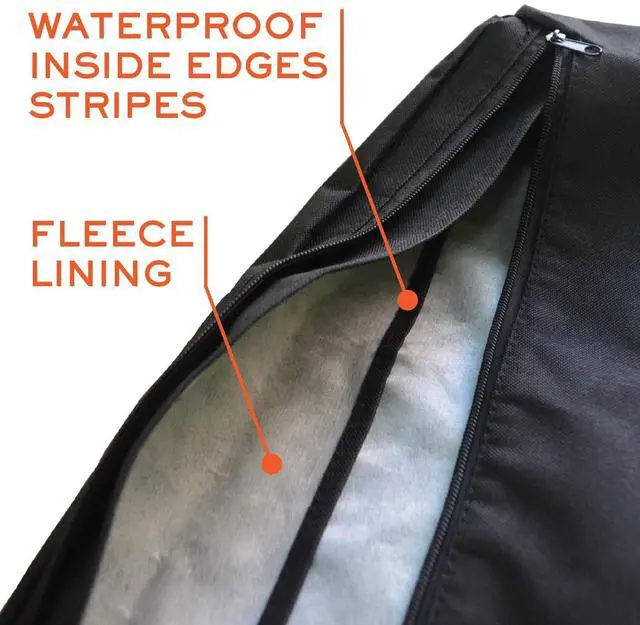 Alt view image 4 of 6 - Outdoor TV Cover 60 - 65 inch - WITH ZIPPER, Weatherproof, Waterproof 360 degrees protection, Soft Non Scratch Interior - Black