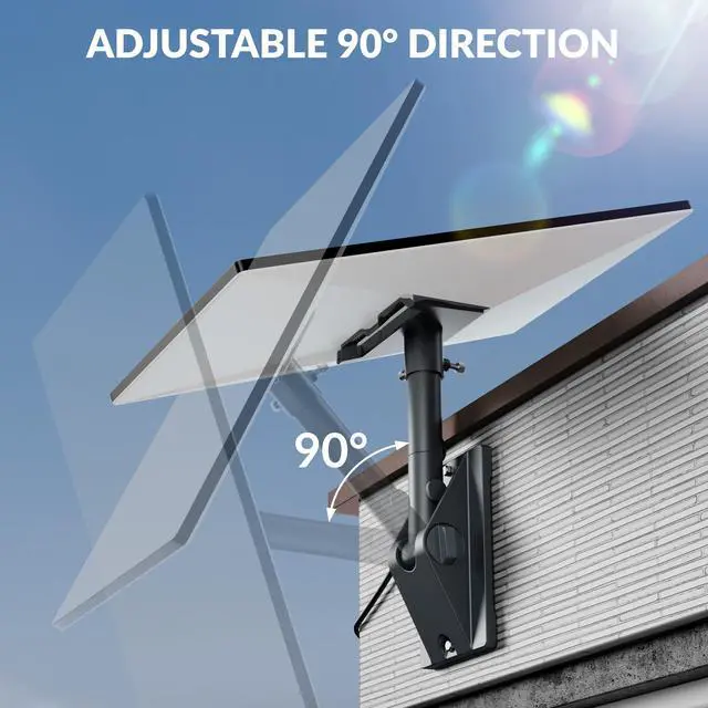 Alt view image 3 of 7 - Starlink Gen 3 Mount Kit, Heavy-Duty Aluminum Roof/Wall Mount Accessories for Starlink V3, 5.5"x8.8" Stable Base, 90° Tool-Free Tilt, Insulation Guard, Satellite Dish Mounting Kit Pole & Pipe Adapter