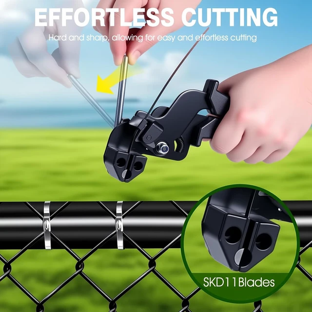 Alt view image 5 of 7 - Stainless Steel Cable Tie Gun & 100pcs 11.8inch Metal Zip Ties Self-Locking, UV & Corrosion Resistant, Stainless Steel Zip Ties for fence repair, Exhaust Wrap, Chicken Coop, Pipe, Farm Use
