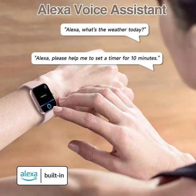 Alt view image 4 of 7 - Smart Watch for Women Men with Bluetooth Call, Alexa Built-in Smartwatch, 1.83"DIY Dial Fitness Watch with Sleep Heart Rate Monitor, 110+ Sport Modes, IP68 Waterproof Watch Compatible with Android iOS