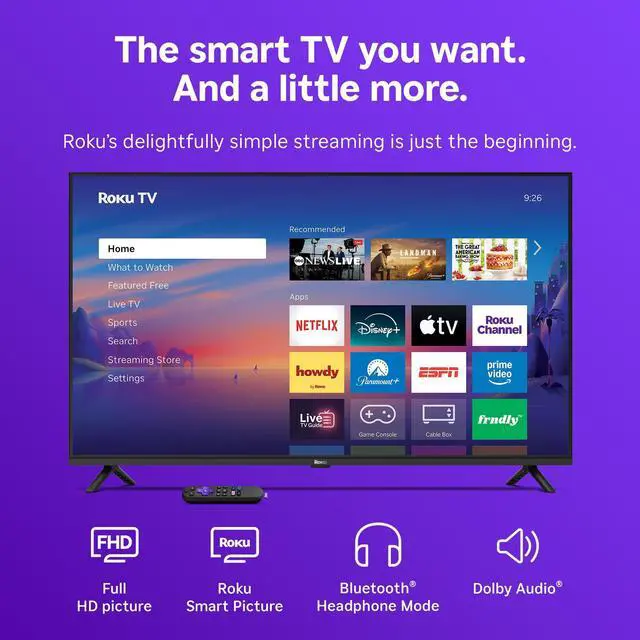 Alt view image 3 of 7 - 40-Inch Smart TV 2026 - Select Series, 1080p Full HD TV - TV | Flat Screen LED Television with Voice Remote, Wi-Fi & Bluetooth Headphone Mode - Streaming Live Local News Sports & Movies