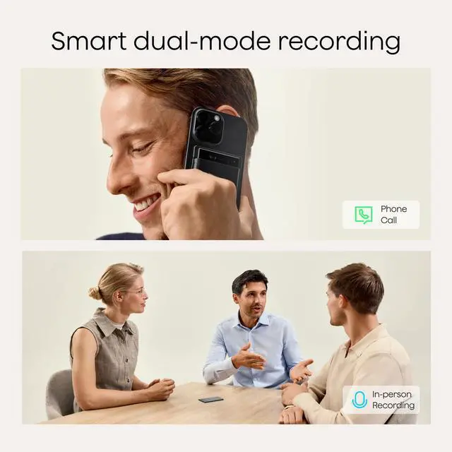 Alt view image 2 of 7 - Note Pro AI Voice Recorder Transcribe & Summarize for Meetings Calls | AI Note Taker for Professionals & Teams, Productivity, 112 Languages, Ultra-Slim, InstantView Display, Case Included, Black