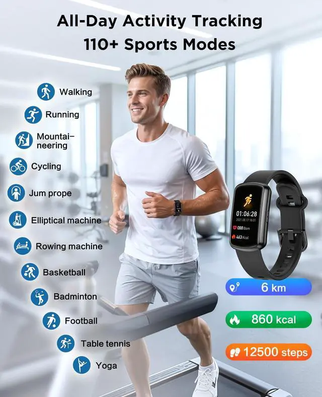 Alt view image 3 of 7 - Smart Watch Fitness Trackers for Men Women, 24/7 Health Activity Monitor | 1.47 HD Curved Screen, 24/7 Heart Rate/SpO2/ Blood Pressure Monitor, Sleep Tracker, 110+ Sports Modes, IP67 for Android iOS
