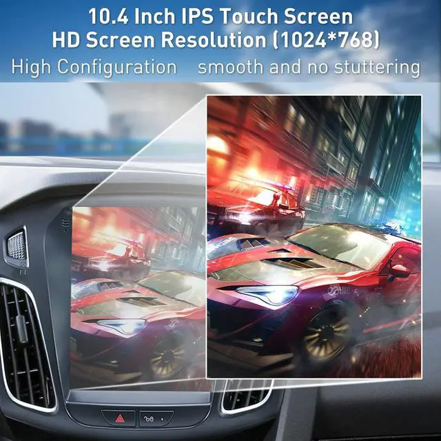 Alt view image 5 of 7 - Ford Focus Car Stereo Radio 2012-2018 with Carplay/Android Auto, 10.4 Inch IPS Touch Screen Replacement with GPS Navigation Bluetooth 5GWiFi Mirror Link Backup Camera, 2G RAM 32G ROM