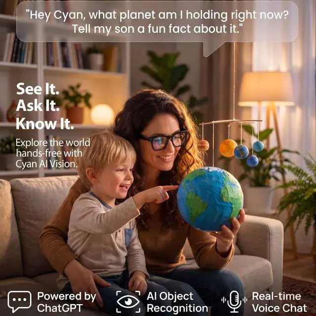 Alt view image 5 of 7 - AI Smart Glasses, 8MP 4K POV Camera, EIS HD Video, Translation | AI Vision Assistant, Transcription, Open-Ear Audio/Calls, Bluetooth Sunglasses+Photochromic Lenses, Premium Box, Vlog/Travel