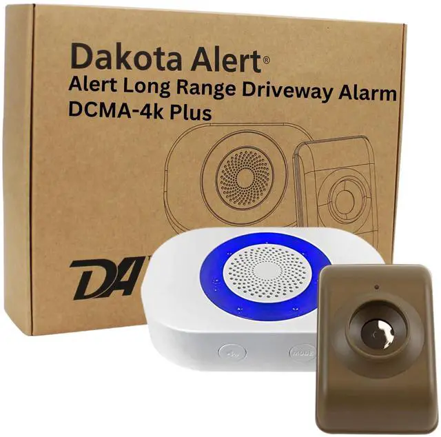 Main image of Wireless Driveway Alarm DCMA-4K Plus 1-Mile Motion Sensor Kit | Motion Detector, DCMA-4k, One Mile Wireless Range Alarm System, DCMT-4000 Transmitter & RE-4k, Receiver-Use Outdoors