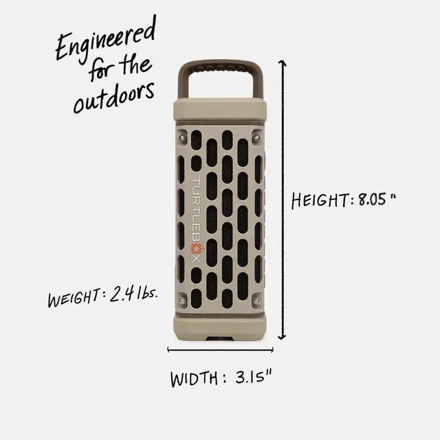 Alt view image 2 of 7 - Ranger, Ultra-Portable Bluetooth Speaker, Waterproof, Tan | Built For The Outdoors, Plays to 105dB, IP-67, 12hr+ Battery Life, Magnetic Mounts, Unlimited Pairing for Full Stereo, 2.4lbs