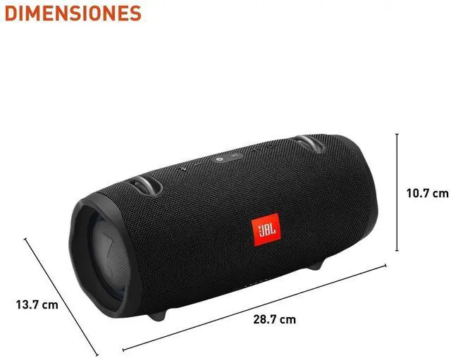 Alt view image 3 of 7 - Xtreme 2, Waterproof Portable Bluetooth Speaker, Black | Wireless Bluetooth Streaming, Up to 15 hours of playtime, IPX7 waterproof, Connect, Durable fabric and rugged material