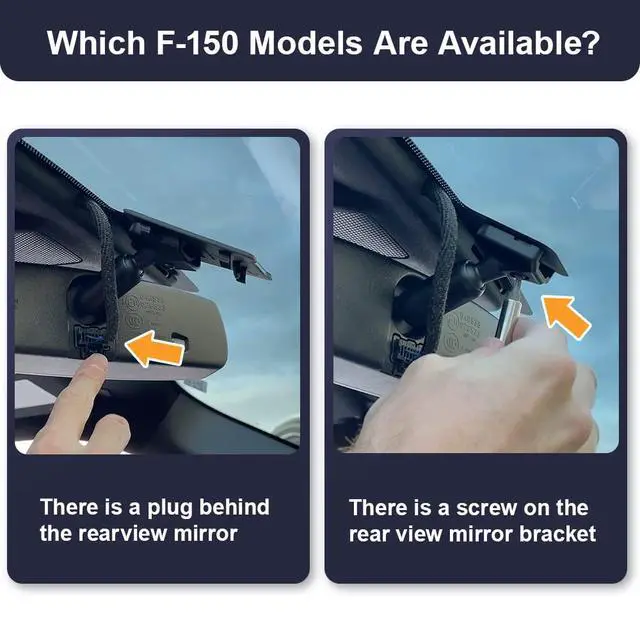 Alt view image 2 of 7 - 4K Dash Cam Suitable for Ford F150 & F250 2021-2025 Limited XLT XL Raptor Lariat Platinum King Ranch Tremor, OEM Look, UHD 2160P Video, WiFi&APP, Loop Recording, G-Sensor, Plug&Play, 64GB Card