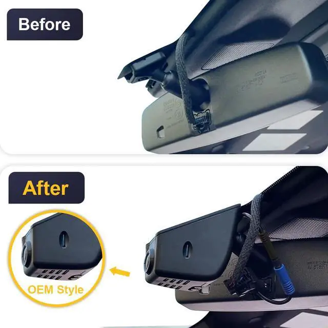 Alt view image 3 of 7 - 4K Dash Cam Suitable for Ford F150 & F250 2021-2025 Limited XLT XL Raptor Lariat Platinum King Ranch Tremor, OEM Look, UHD 2160P Video, WiFi&APP, Loop Recording, G-Sensor, Plug&Play, 64GB Card
