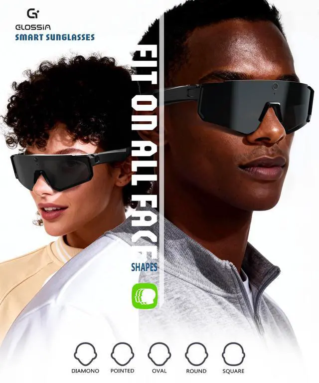 Alt view image 4 of 7 - AI Ultra Pro Smart Glasses: 4K Wearable Camera with 6-Axis EIS Stabilization, ChatGPT-4o Voice Assistant, IP66 Waterproof Sport Sunglasses, Dual-Mic ENC Noise Cancelling Obsidian Gray