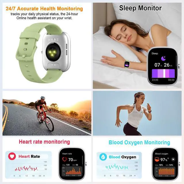 Alt view image 4 of 7 - Smart Watch for Men Women(Answer/Make Call), 2026 New1.91"HD Smartwatch with Heart Rate/Sleep Monitor/Pedometer/Calories Fitness Watch 110+ Sport Modes IP68 Waterproof Activity Tracker for Android iOS