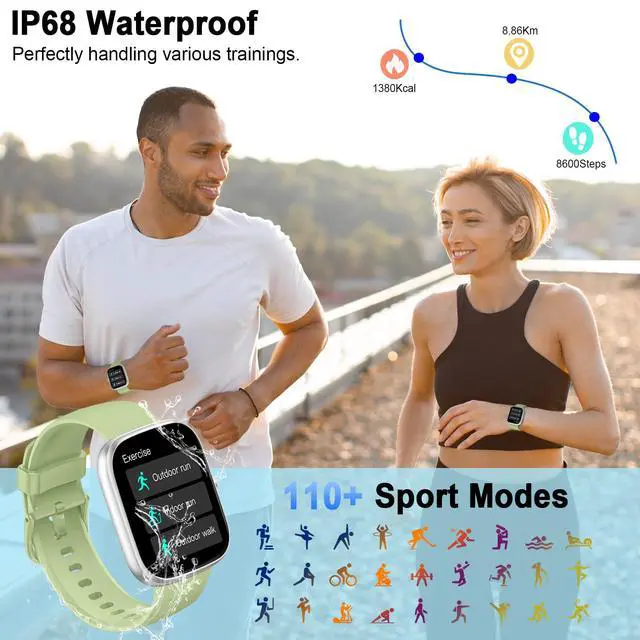 Alt view image 7 of 7 - Smart Watch for Men Women(Answer/Make Call), 2026 New1.91"HD Smartwatch with Heart Rate/Sleep Monitor/Pedometer/Calories Fitness Watch 110+ Sport Modes IP68 Waterproof Activity Tracker for Android iOS