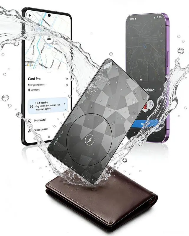 Main image of Wallet Tracker Card (iOS and Android), 6-12 Years Battery GPS Smart Card | Bluetooth Slim Tracing Card, Work with Apple Find My & Google Find Hub, Locator for Luggage, Passports, Keys, Backpack