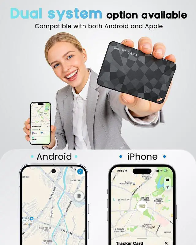 Alt view image 2 of 7 - Wallet Tracker Card (iOS and Android), 6-12 Years Battery GPS Smart Card | Bluetooth Slim Tracing Card, Work with Apple Find My & Google Find Hub, Locator for Luggage, Passports, Keys, Backpack