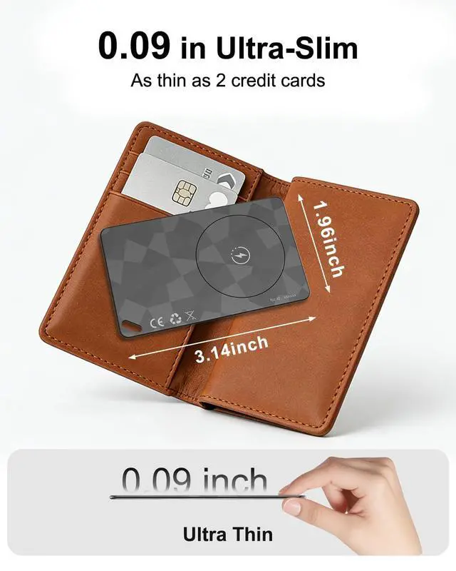 Alt view image 6 of 7 - Wallet Tracker Card (iOS and Android), 6-12 Years Battery GPS Smart Card | Bluetooth Slim Tracing Card, Work with Apple Find My & Google Find Hub, Locator for Luggage, Passports, Keys, Backpack