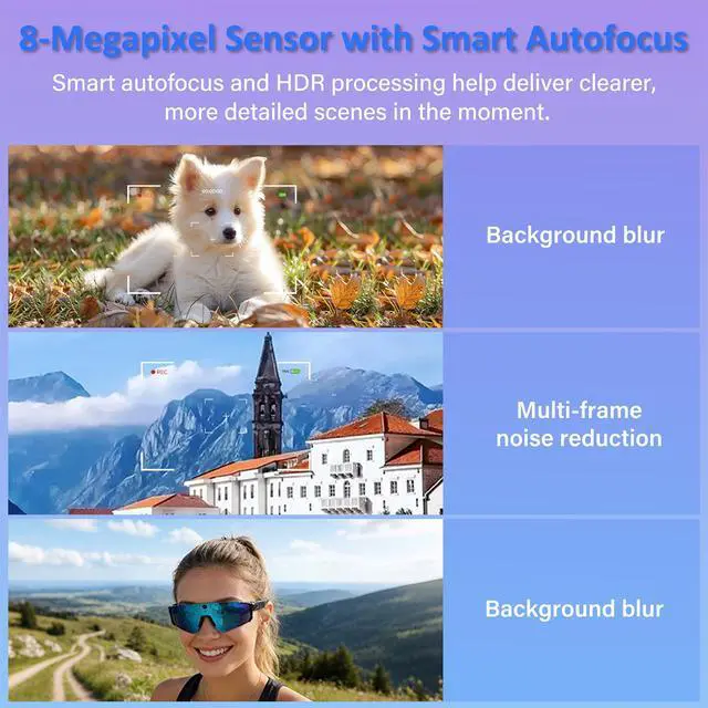 Alt view image 6 of 6 - AI Smart Glasses with Open Ear Speaker, 5.4 Bluetooth,Voice Assistant Compatible,Real-Time Translation,Auto Color-Changing Lenses for Business&Outdoor Activities,Model v06