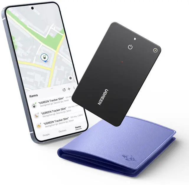 Main image of FineTrack Slim S (Samsung Only) Wallet Tracker Card, 1-Year Rechargeable Bluetooth Tracker Card Finder Work with Samsung SmartThings APP for Galaxy S25/S24/S23 Ultra -1.7mm & IP68 Waterproof