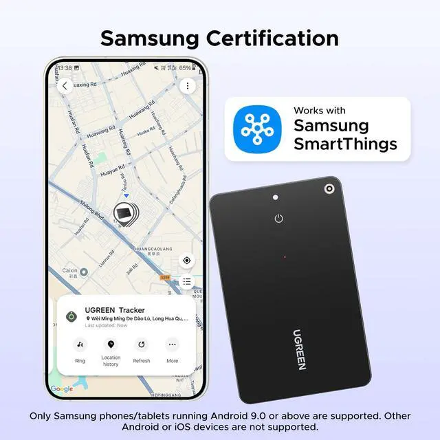 Alt view image 2 of 7 - FineTrack Slim S (Samsung Only) Wallet Tracker Card, 1-Year Rechargeable Bluetooth Tracker Card Finder Work with Samsung SmartThings APP for Galaxy S25/S24/S23 Ultra -1.7mm & IP68 Waterproof