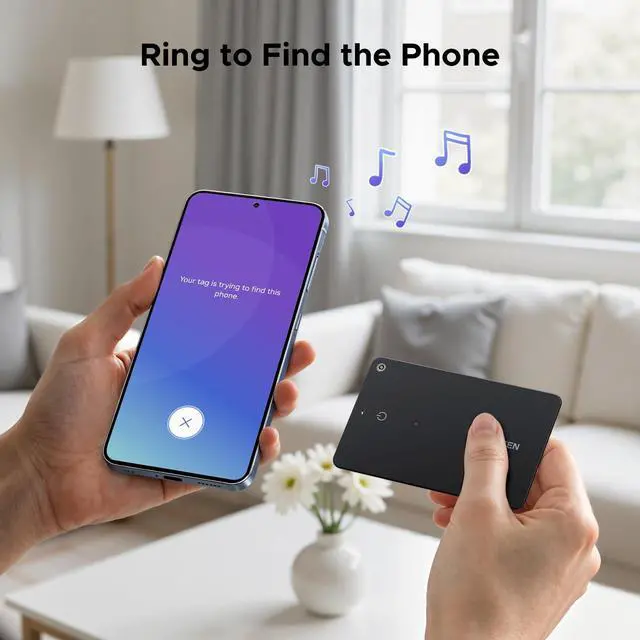 Alt view image 4 of 7 - FineTrack Slim S (Samsung Only) Wallet Tracker Card, 1-Year Rechargeable Bluetooth Tracker Card Finder Work with Samsung SmartThings APP for Galaxy S25/S24/S23 Ultra -1.7mm & IP68 Waterproof