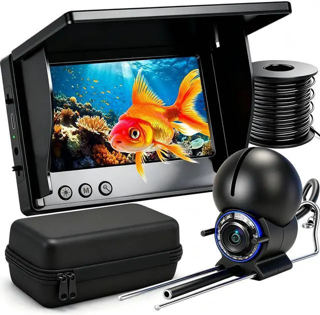 Main image of Underwater Fishing Camera 1080P HD 4.3" IPS Screen 50ft Cable | 6000mAh Battery, USB-C Charging, IR Night Vision, 220° Wide Angle, 66lb Cable, CE/FCC/RoHS, for Lake Boat Kayak Ice Fishing