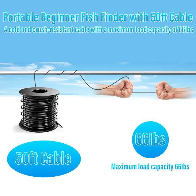 Alt view image 4 of 7 - Underwater Fishing Camera 1080P HD 4.3" IPS Screen 50ft Cable | 6000mAh Battery, USB-C Charging, IR Night Vision, 220° Wide Angle, 66lb Cable, CE/FCC/RoHS, for Lake Boat Kayak Ice Fishing