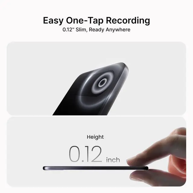 Alt view image 3 of 7 - Note Pro AI Voice Recorder, AI Meeting Recorder and Note Taker | Digital Voice Recorder, App Control Digital Video Recorder, Support 113 Languages & Ultra-Slim for Meetings, Calls, Lectures