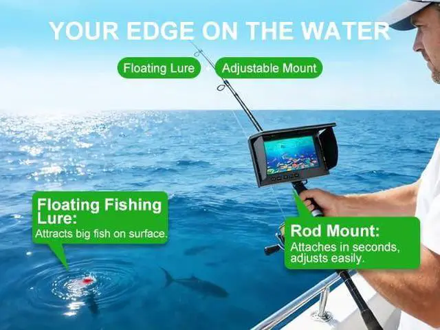 Alt view image 5 of 7 - Underwater Fishing Camera 1080P HD 4.3" IPS Screen 50ft Cable | 6000mAh Battery, USB-C Charging, IR Night Vision, 220° Wide Angle, 66lb Cable, CE/FCC/RoHS, for Lake Boat Kayak Ice Fishing