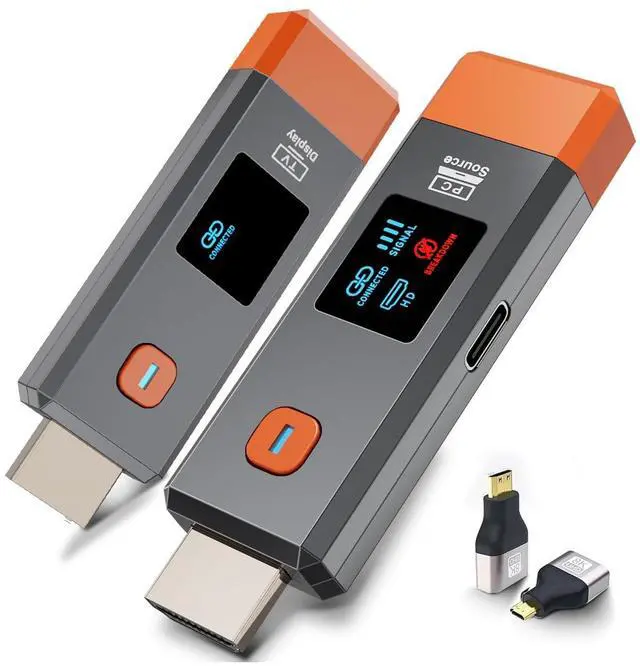 Main image of Wireless HDMI Transmitter and Receiver 328ft/100m Extender 1080P Output | Ultra HD 4K Decode Input Plug&Play Portable 2.4G/5.8G for Video and Audio to Monitor from PC/Projector/TV Box LED Display