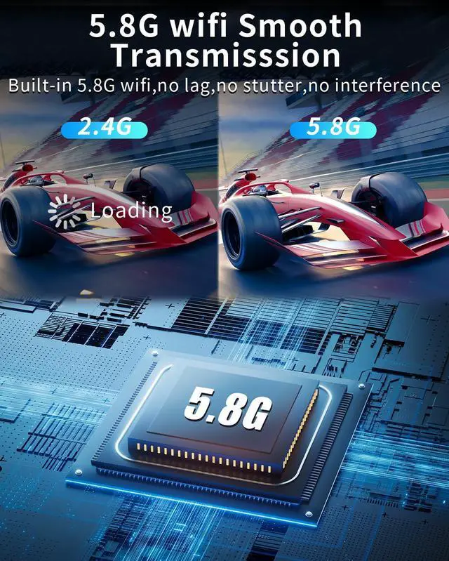 Alt view image 6 of 7 - Wireless HDMI Transmitter and Receiver 328ft/100m Extender 1080P Output | Ultra HD 4K Decode Input Plug&Play Portable 2.4G/5.8G for Video and Audio to Monitor from PC/Projector/TV Box LED Display