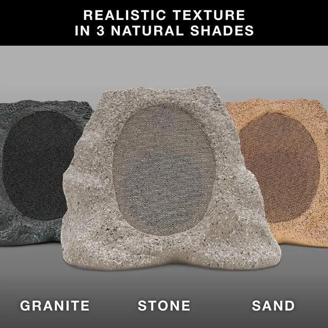 Alt view image 4 of 7 - Rock Speaker Connect - Outdoor Bluetooth Solar Speaker - Stone | Rock-shaped outdoor speaker, Bluetooth 5.3, solar and USB-C charge, 22-hr battery, link up to 20, IP65