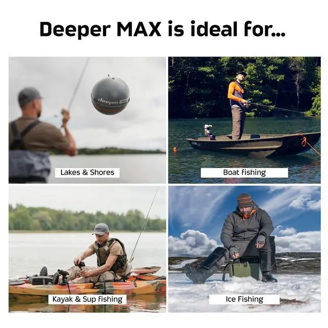 Alt view image 3 of 7 - MAX Castable GPS Fish Finder Portable Chirp Sonar Depth and Fish Finder for Boat Fishing, Ice Fishing, Shore Fishing - Personal 3D Depth Maps with User-Friendly Free App