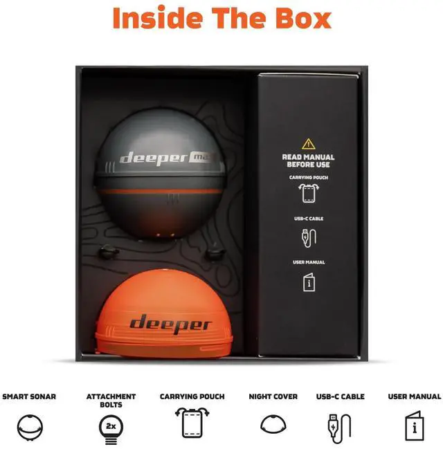 Alt view image 7 of 7 - MAX Castable GPS Fish Finder Portable Chirp Sonar Depth and Fish Finder for Boat Fishing, Ice Fishing, Shore Fishing - Personal 3D Depth Maps with User-Friendly Free App