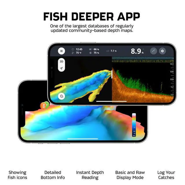 Alt view image 4 of 7 - MAX Castable GPS Fish Finder Portable Chirp Sonar Depth and Fish Finder for Boat Fishing, Ice Fishing, Shore Fishing - Personal 3D Depth Maps with User-Friendly Free App