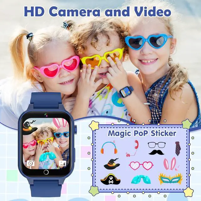 Alt view image 3 of 7 - Smart Watch for Kids, 26 Puzzle Games HD Touch Screen Camera Alarm Clock | Ideal gift toy for boys girls ages 4-12, Touch Screen, HD camera, alarm clock